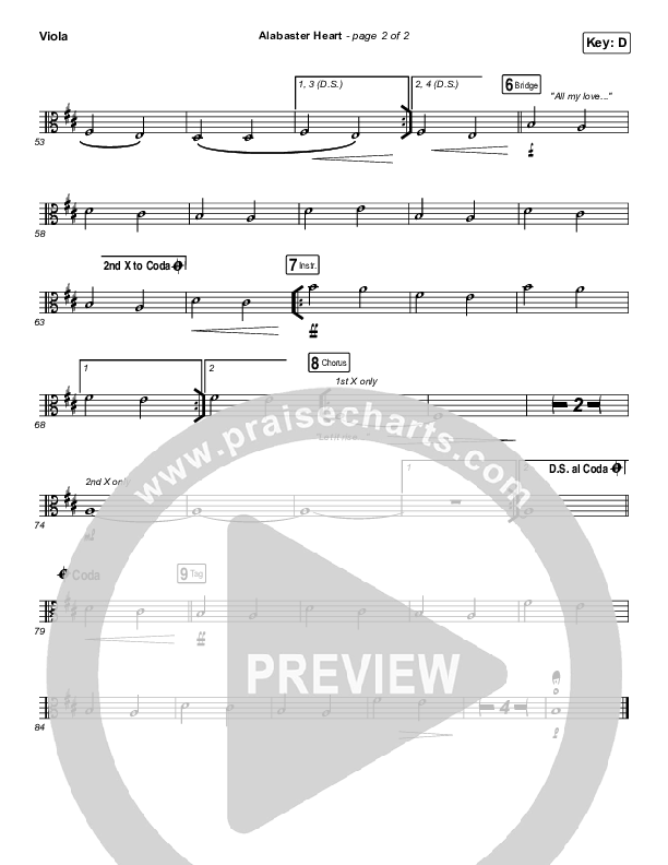 Alabaster Heart (Live) Viola (kalley / Bethel Music)