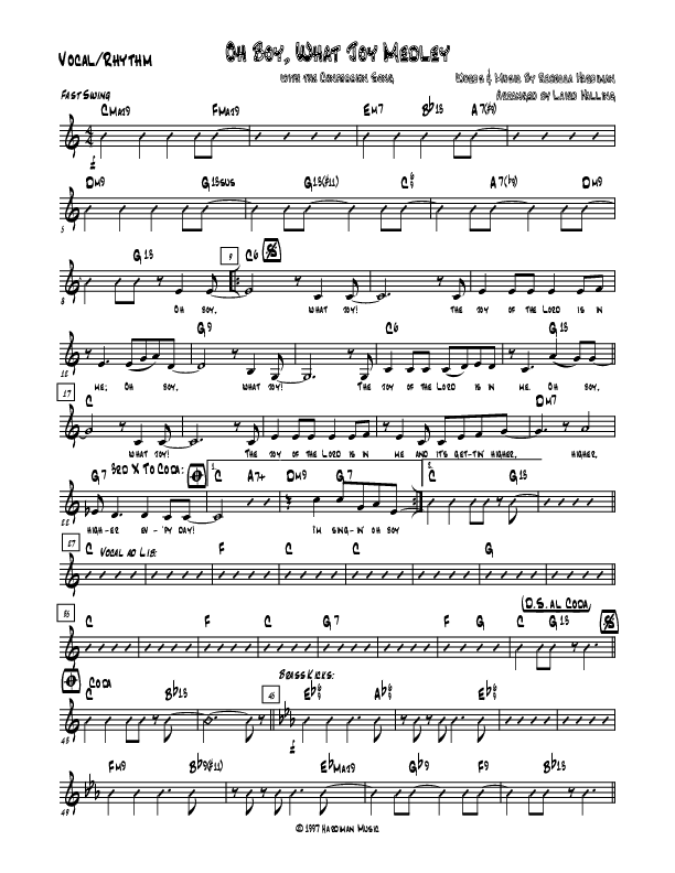 Oh Boy What Joy Rhythm/Vocal (Rebecca Hardiman)