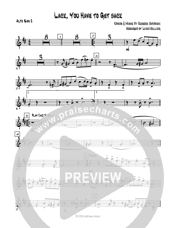 Lack You Have To Get Back Alto Sax 1/2 (Rebecca Hardiman)