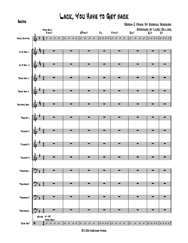 Lack You Have To Get Back Orchestration (Rebecca Hardiman)