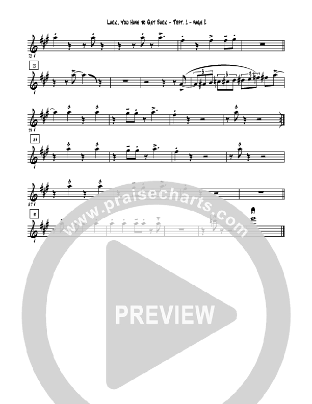 Lack You Have To Get Back Trumpet 1 (Rebecca Hardiman)