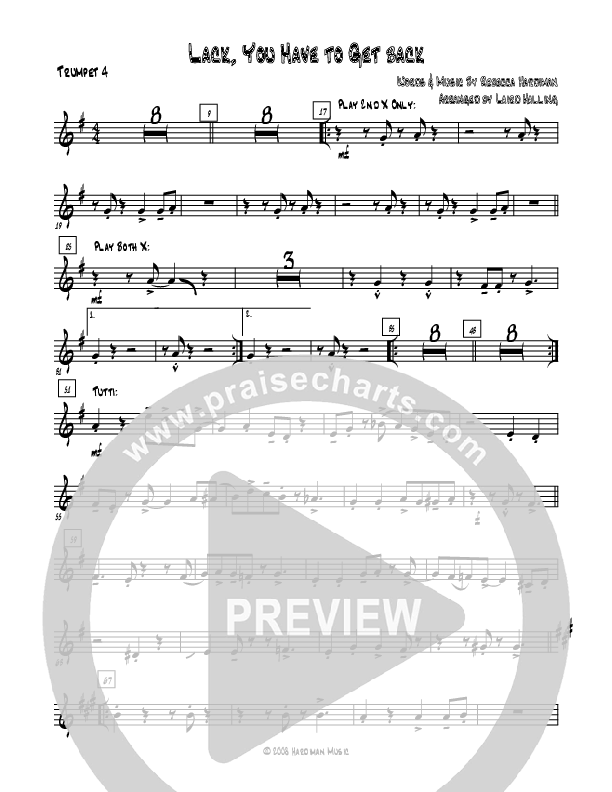 Lack You Have To Get Back Trumpet (Rebecca Hardiman)