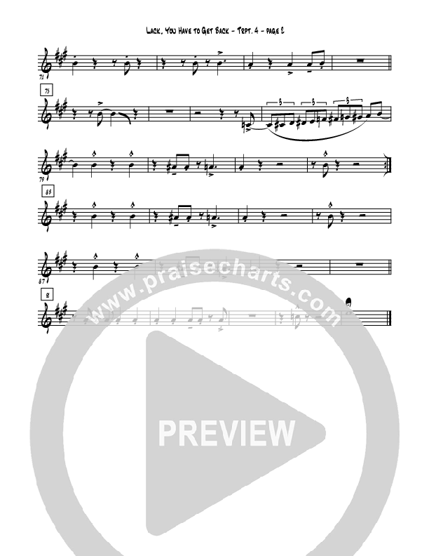 Lack You Have To Get Back Trumpet (Rebecca Hardiman)