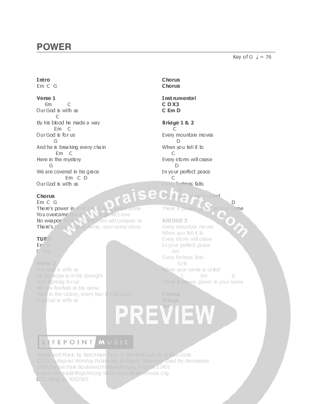 Power Chords & Lyrics (Lifepoint Worship)