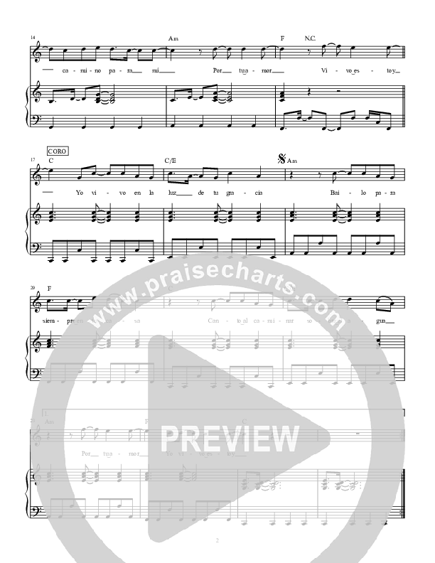 Vivo Estyo (You Are Life) Piano/Vocal (Hillsong en Espanol / Hillsong Worship)