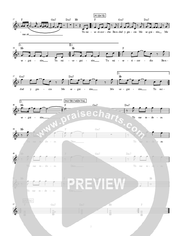 No Temere (Be Still) Lead Sheet (Hillsong en Espanol / Hillsong Worship)