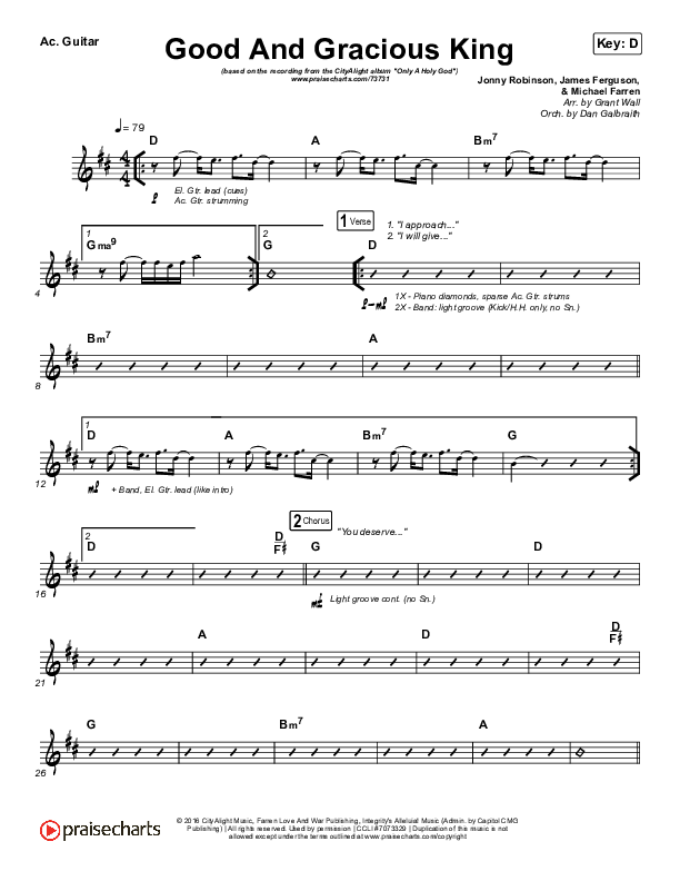 Good And Gracious King Acoustic Guitar (CityAlight)