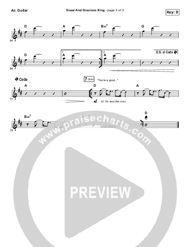 Good And Gracious King Acoustic Guitar (CityAlight)