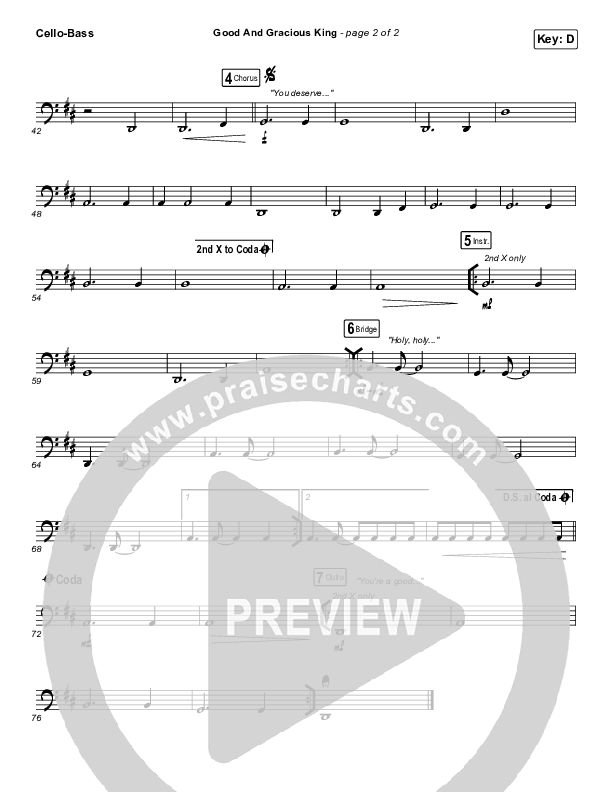 Good And Gracious King Cello/Bass (CityAlight)