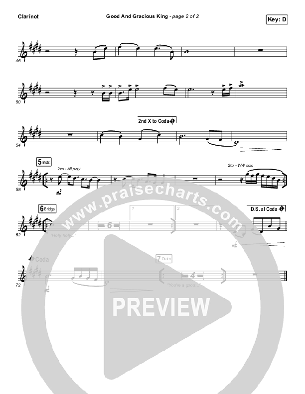 Good And Gracious King Clarinet (CityAlight)