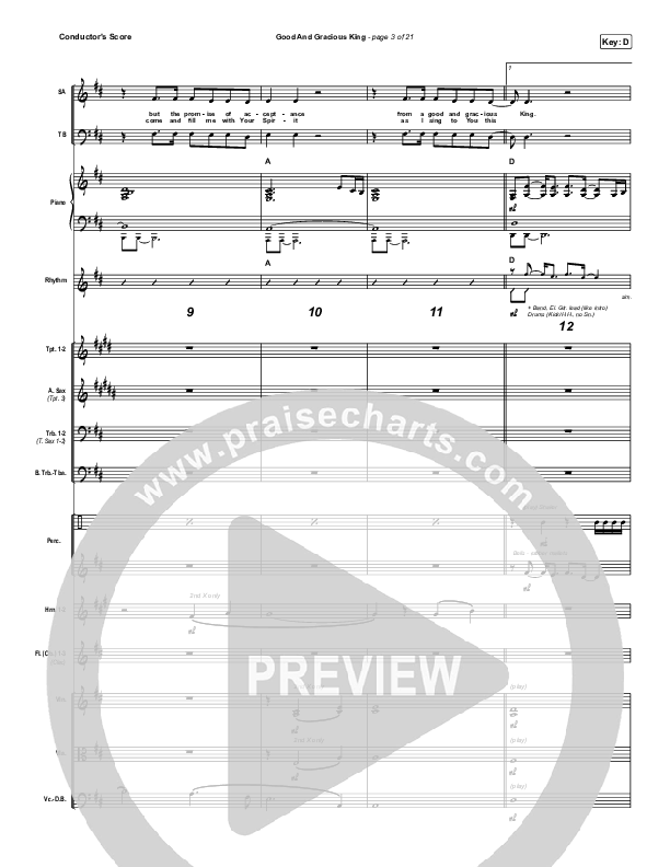 Good And Gracious King Conductor's Score (CityAlight)
