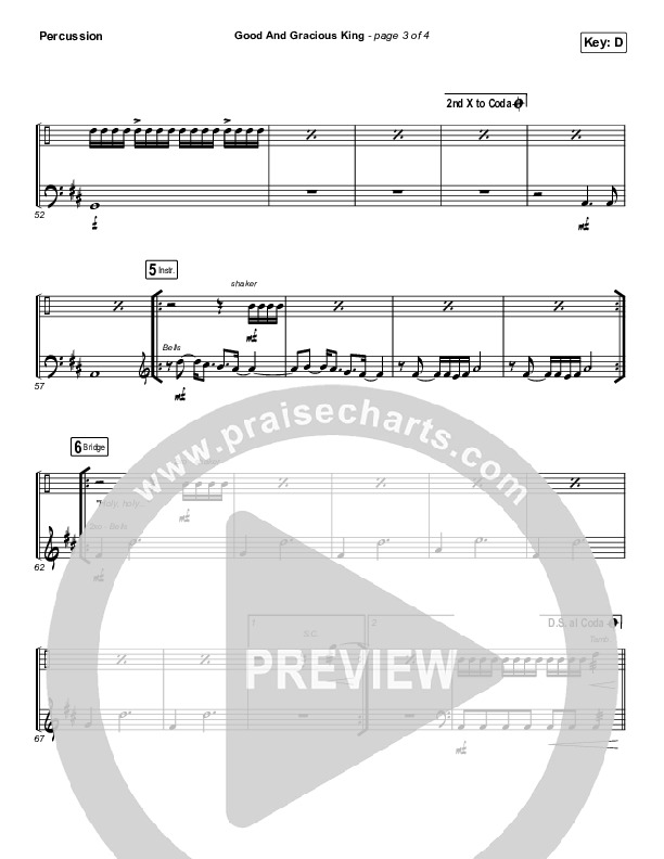 Good And Gracious King Percussion (CityAlight)