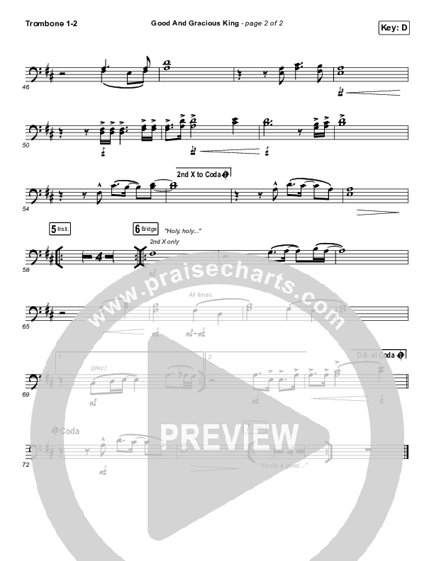 Good And Gracious King Trombone 1/2 (CityAlight)