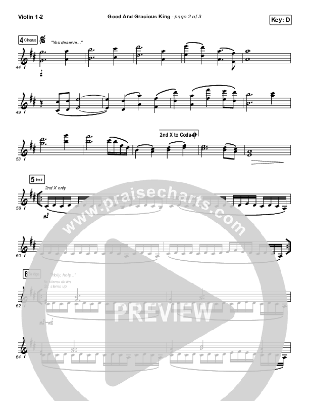 Good And Gracious King Violin 1/2 (CityAlight)