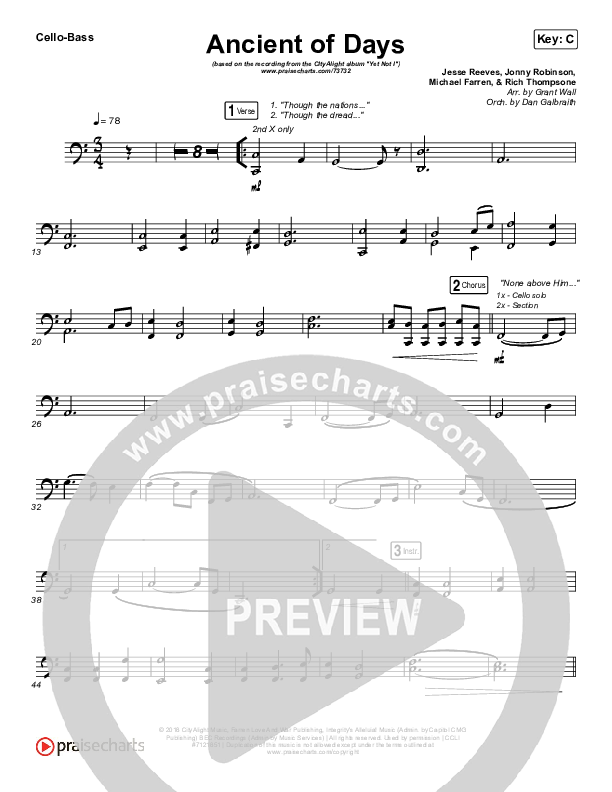 Ancient Of Days Cello/Bass (CityAlight)