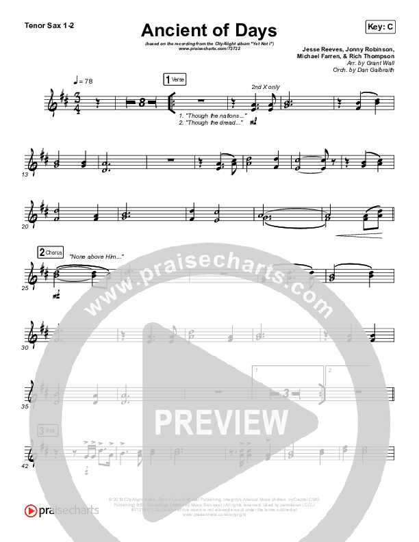 Ancient Of Days Tenor Sax 1/2 (CityAlight)