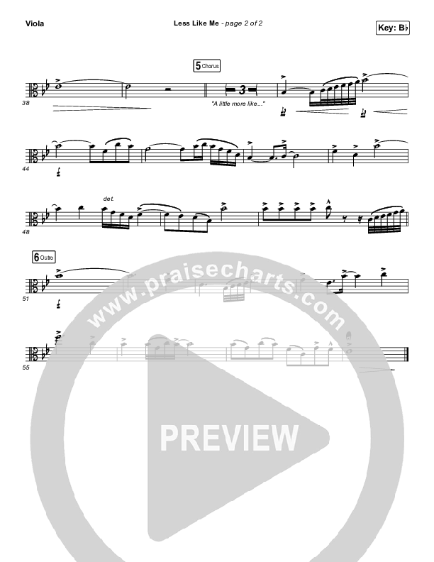 Less Like Me Viola (Zach Williams)