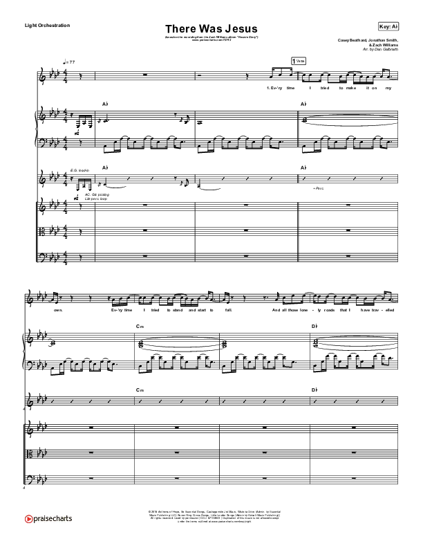 There Was Jesus Conductor's Score (Zach Williams / Dolly Parton)