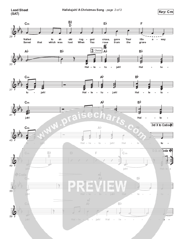 Hallelujah A Christmas Song Lead (SAT) (Dennis Jernigan)