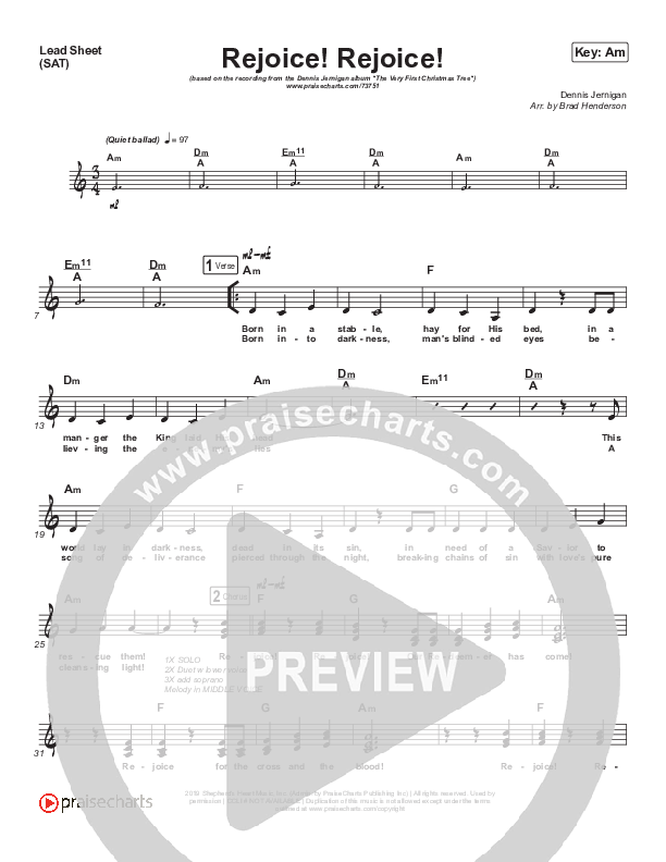 Rejoice Rejoice Lead (SAT) (Dennis Jernigan)