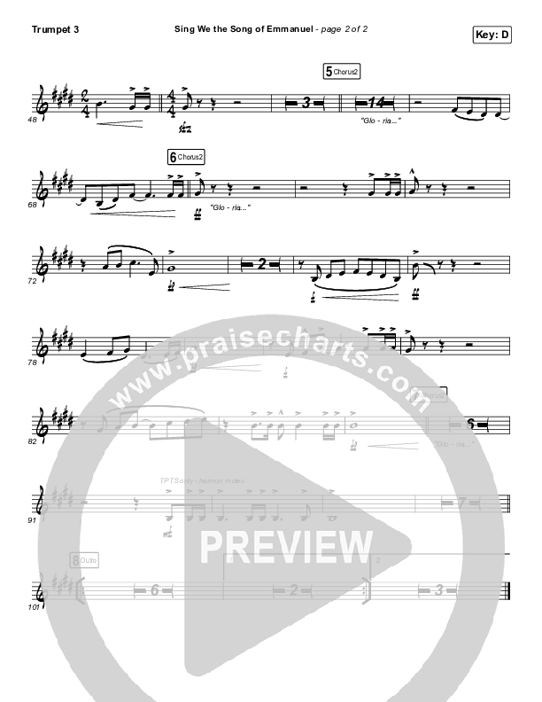 Sing We The Song Of Emmanuel Trumpet 3 (Matt Boswell / Matt Papa)