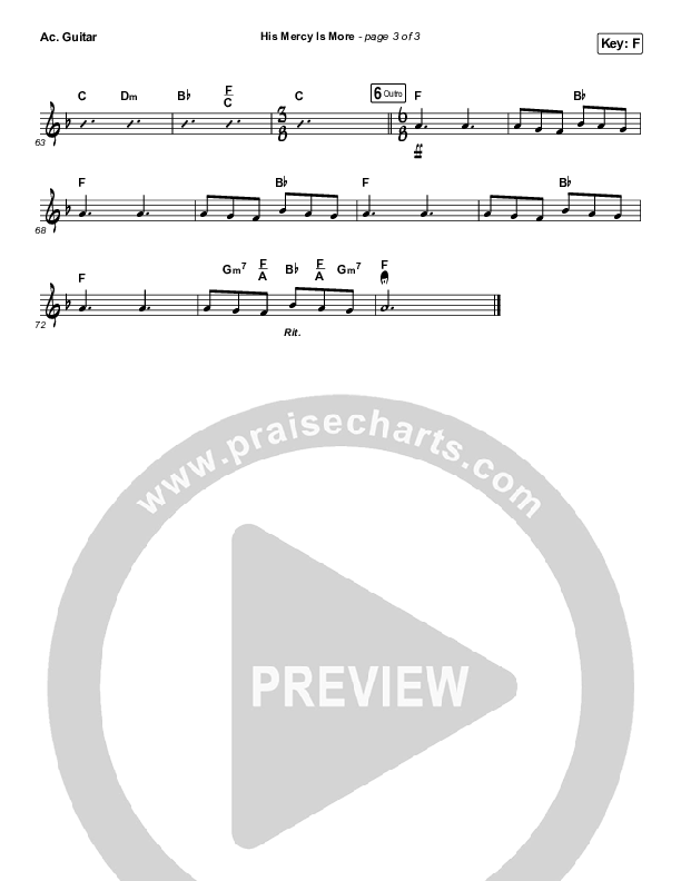 His Mercy Is More Acoustic Guitar (Matt Boswell / Matt Papa)