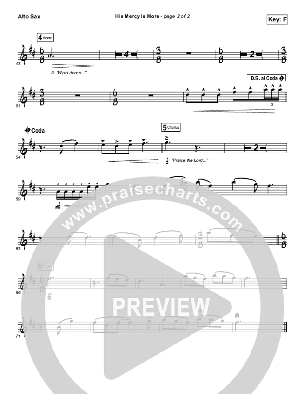 His Mercy Is More Alto Sax (Matt Boswell / Matt Papa)