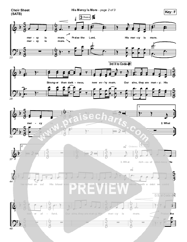 His Mercy Is More Choir Vocals (SATB) (Matt Boswell / Matt Papa)