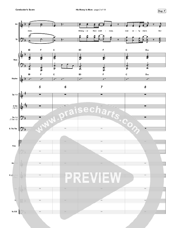 His Mercy Is More Conductor's Score (Matt Boswell / Matt Papa)