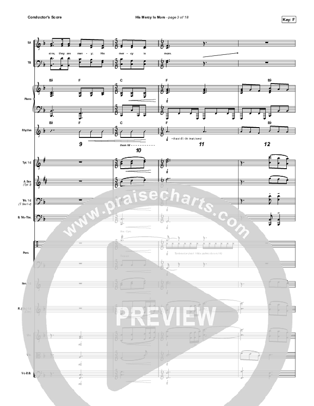 His Mercy Is More Conductor's Score (Matt Boswell / Matt Papa)