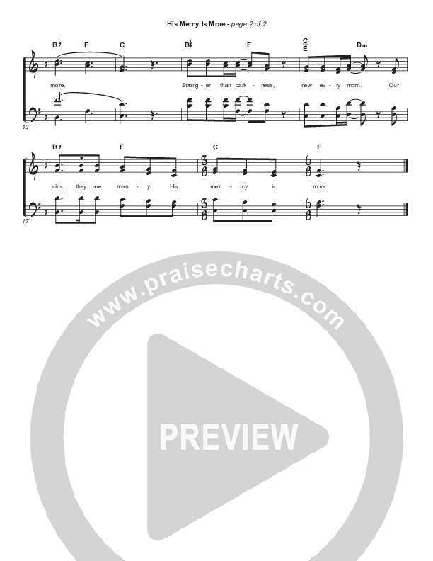 His Mercy Is More Hymn Sheet (Matt Boswell / Matt Papa)