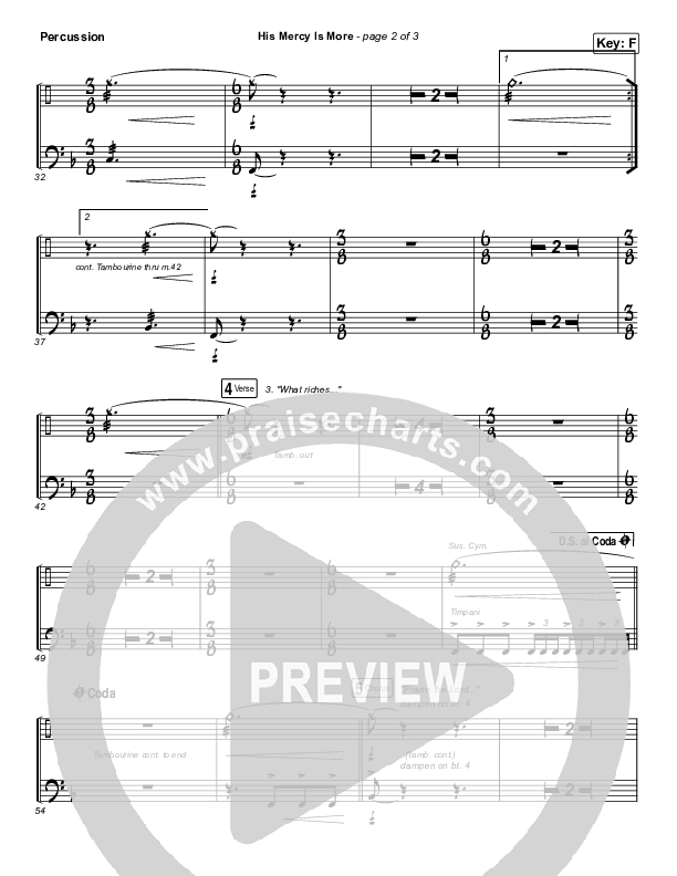 His Mercy Is More Percussion (Matt Boswell / Matt Papa)