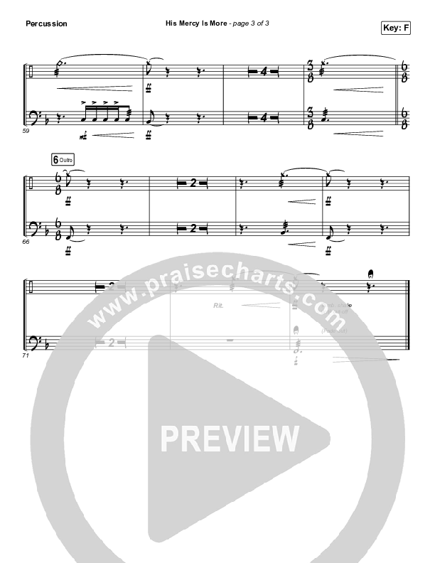 His Mercy Is More Percussion (Matt Boswell / Matt Papa)