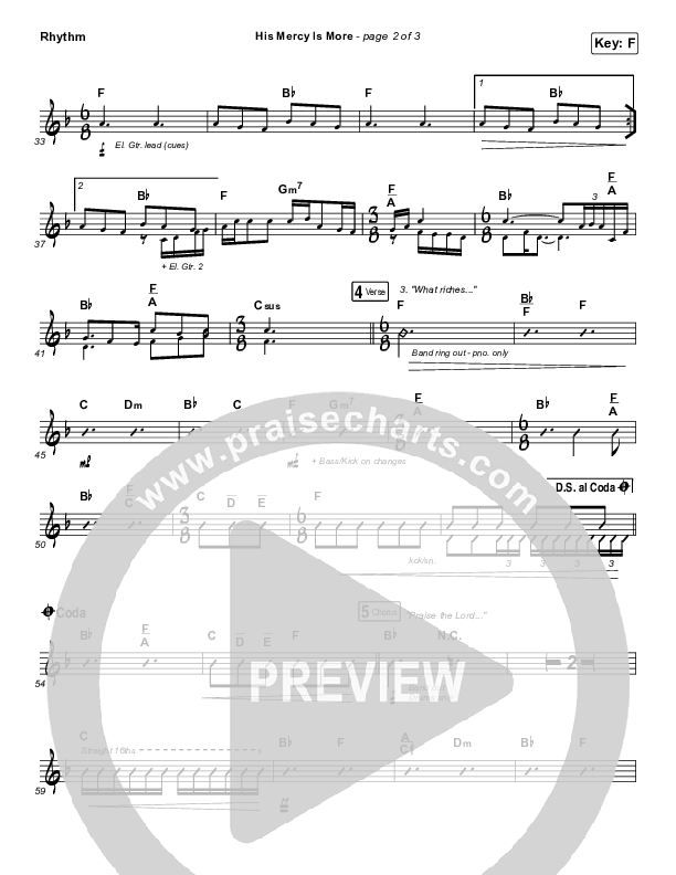 His Mercy Is More Rhythm Chart (Matt Boswell / Matt Papa)