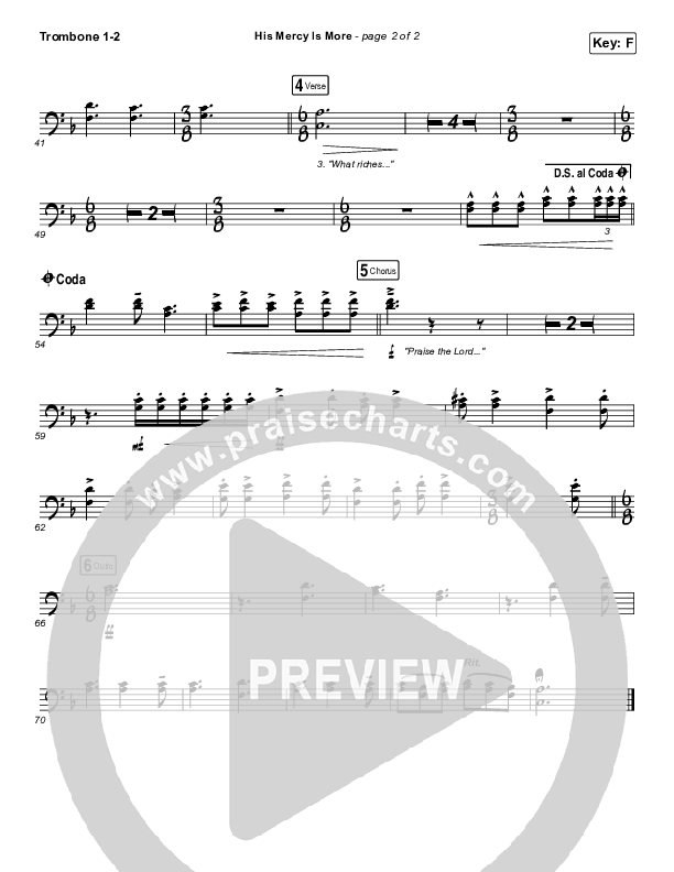His Mercy Is More Trombone 1,2 (Matt Boswell / Matt Papa)