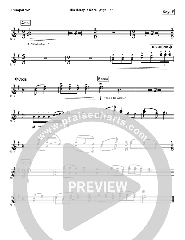 His Mercy Is More Trumpet 1,2 (Matt Boswell / Matt Papa)