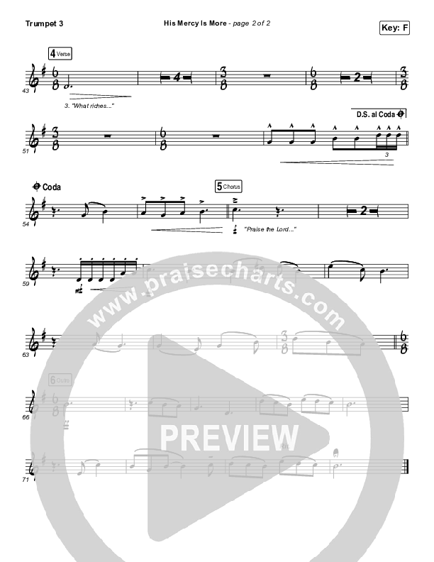 His Mercy Is More Trumpet 3 (Matt Boswell / Matt Papa)