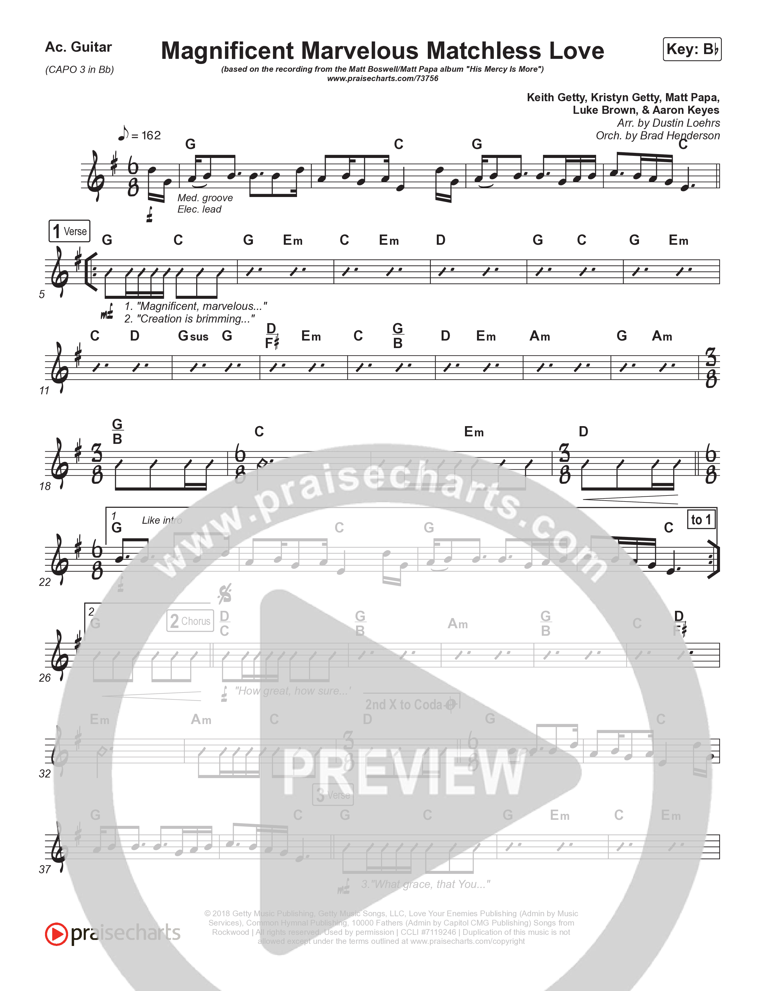 Magnificent Marvelous Matchless Love Acoustic Guitar (Matt Boswell / Matt Papa)