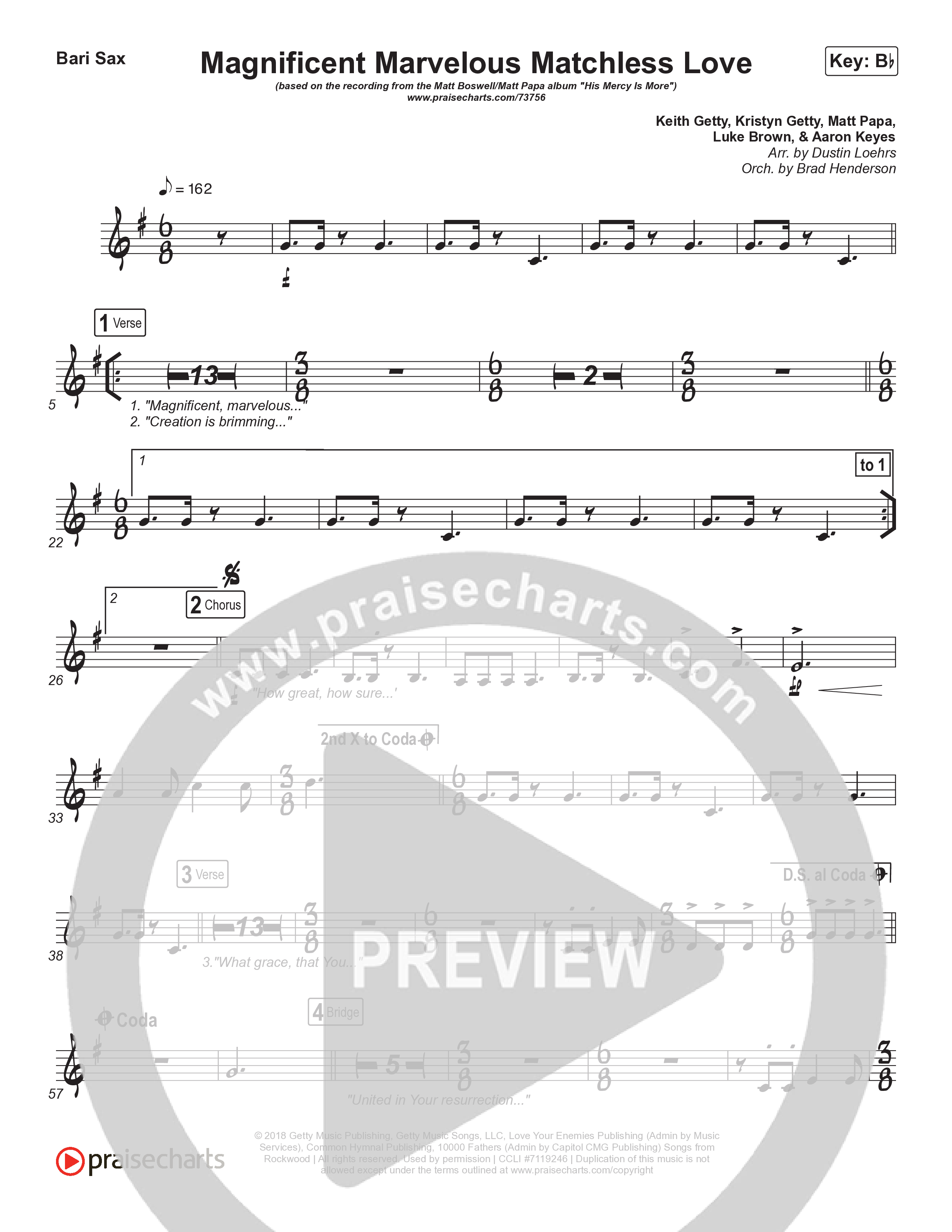 Magnificent Marvelous Matchless Love Bari Sax (Matt Boswell / Matt Papa)