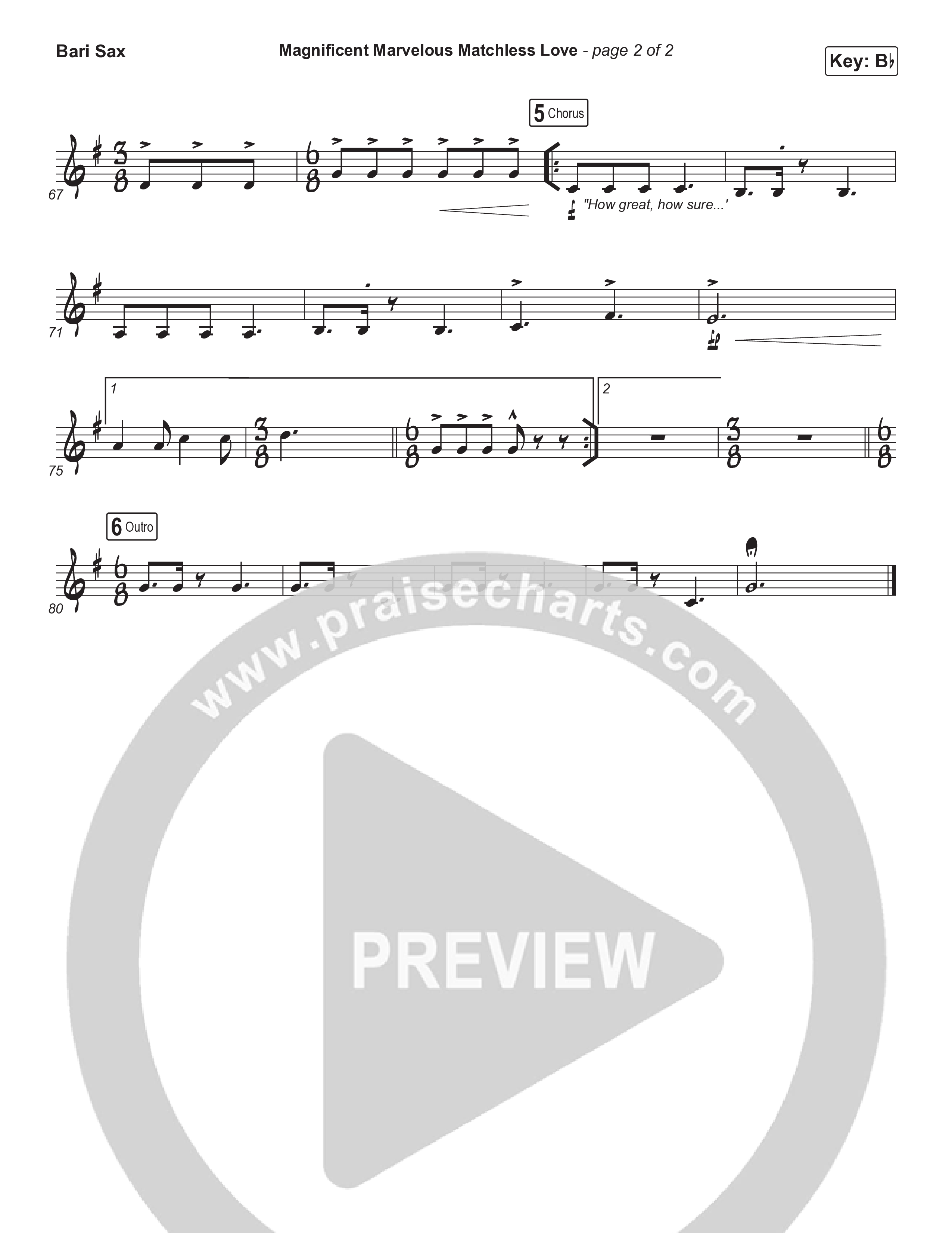 Magnificent Marvelous Matchless Love Bari Sax (Matt Boswell / Matt Papa)