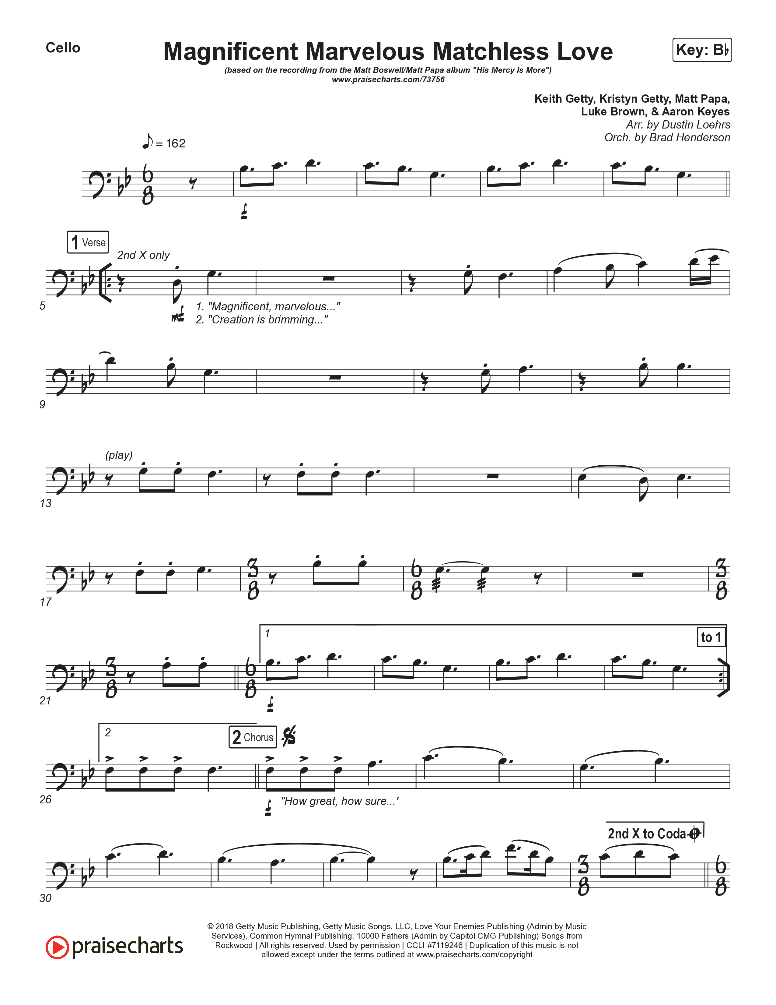 Magnificent Marvelous Matchless Love Cello (Matt Boswell / Matt Papa)