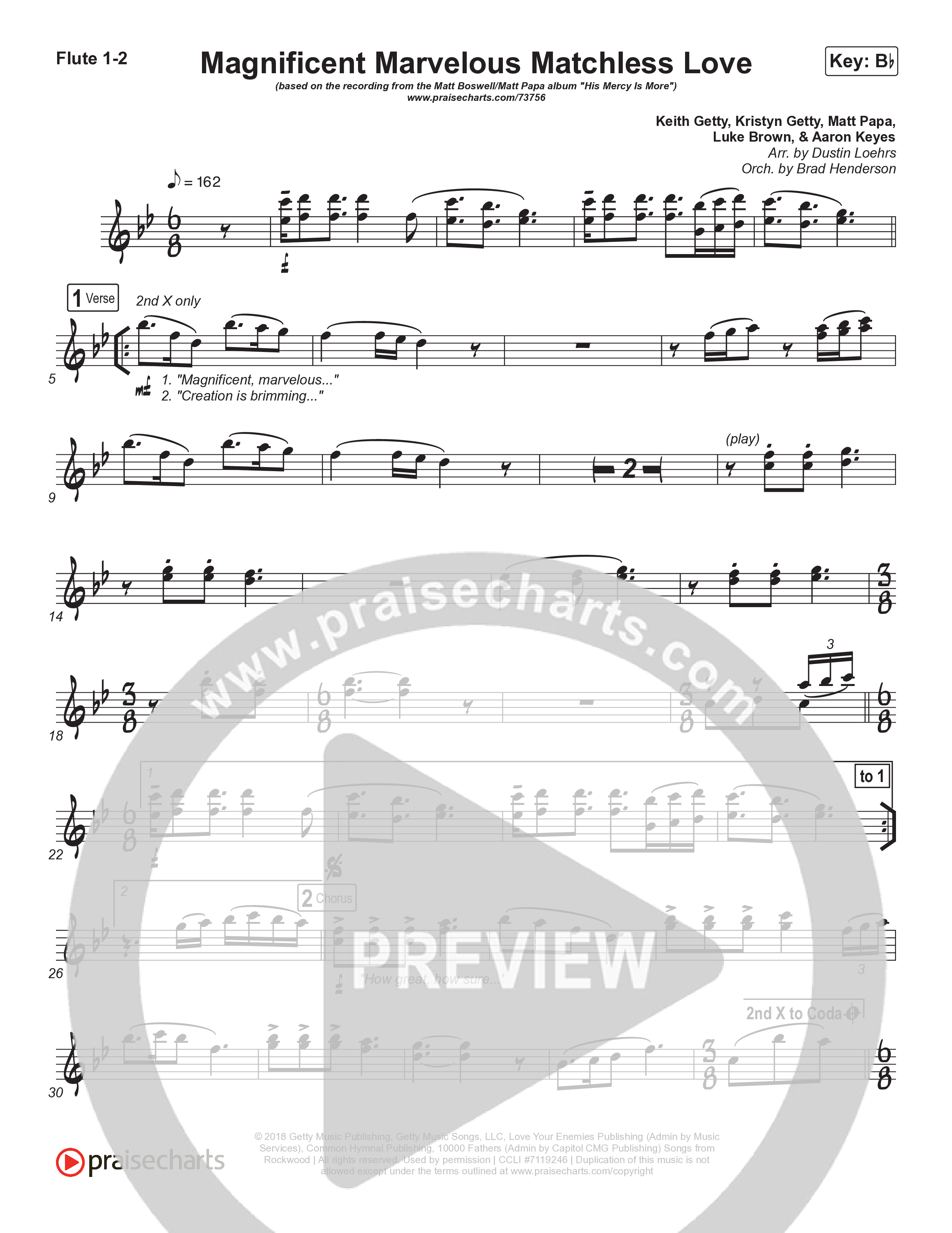 Magnificent Marvelous Matchless Love Flute 1/2 (Matt Boswell / Matt Papa)