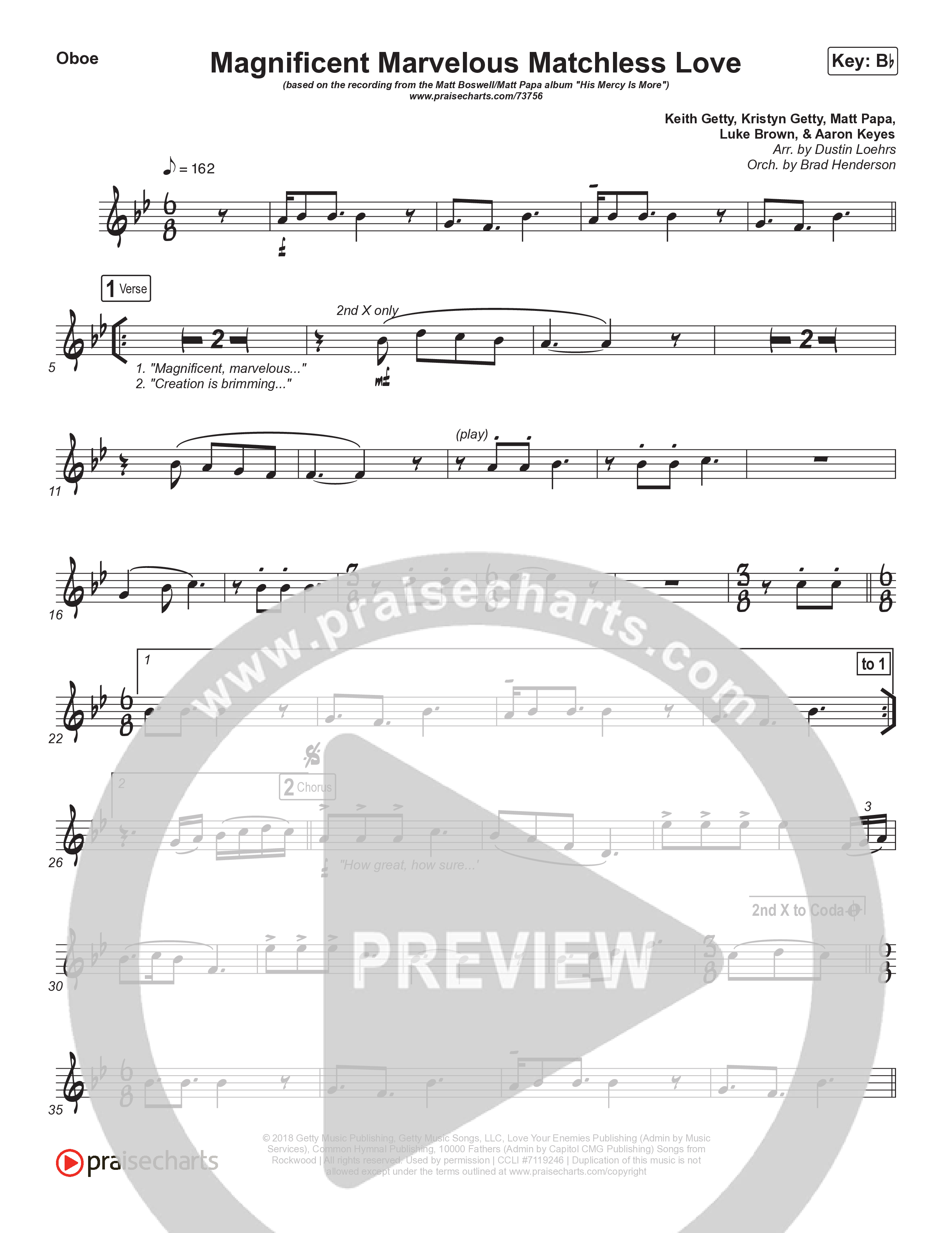 Magnificent Marvelous Matchless Love Oboe (Matt Boswell / Matt Papa)