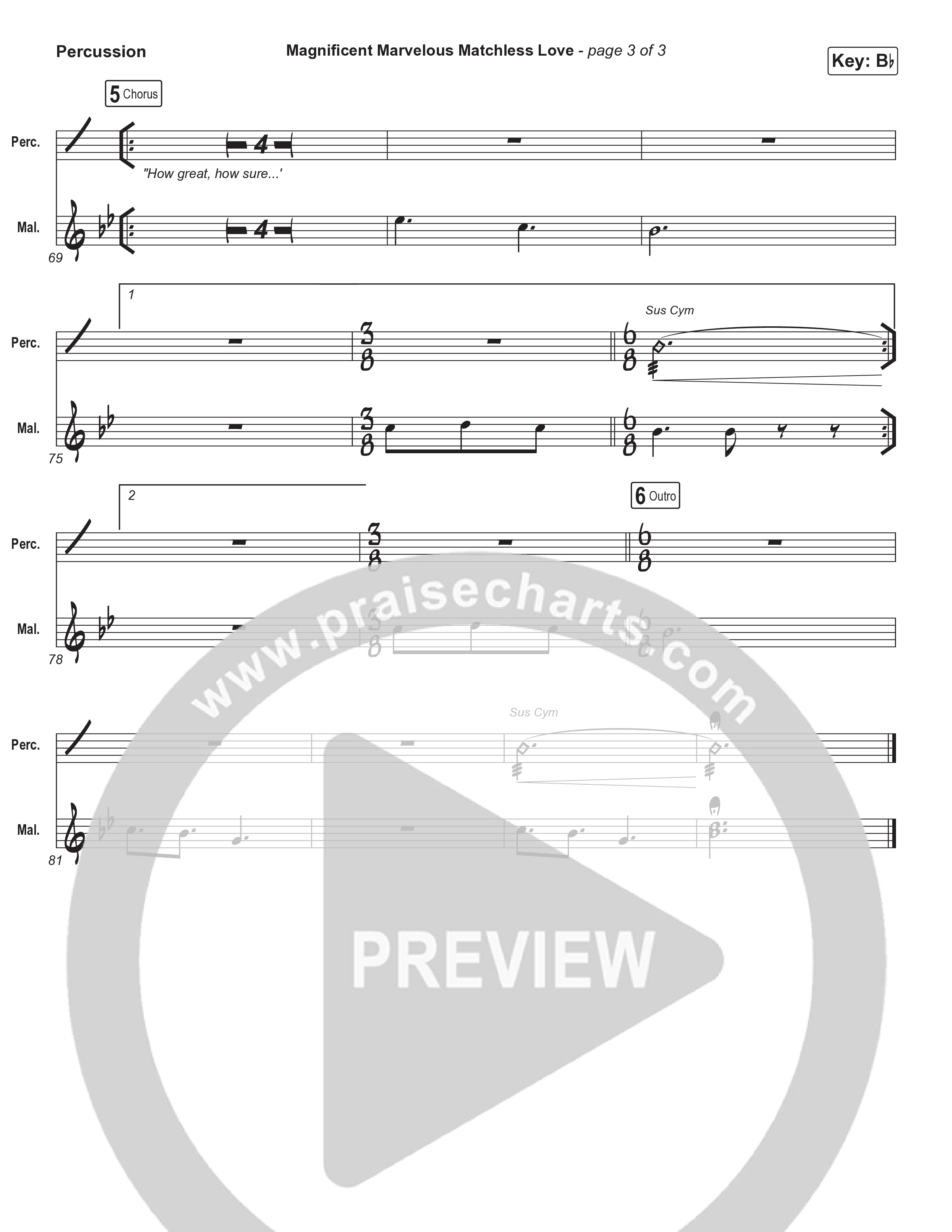 Magnificent Marvelous Matchless Love Percussion (Matt Boswell / Matt Papa)