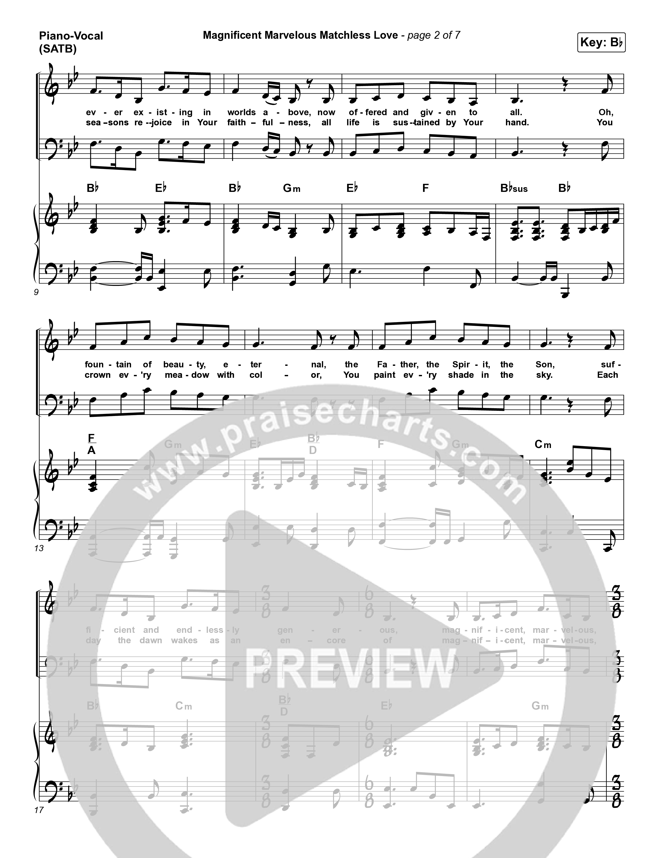 Magnificent Marvelous Matchless Love Piano/Vocal Pack (Matt Boswell / Matt Papa)