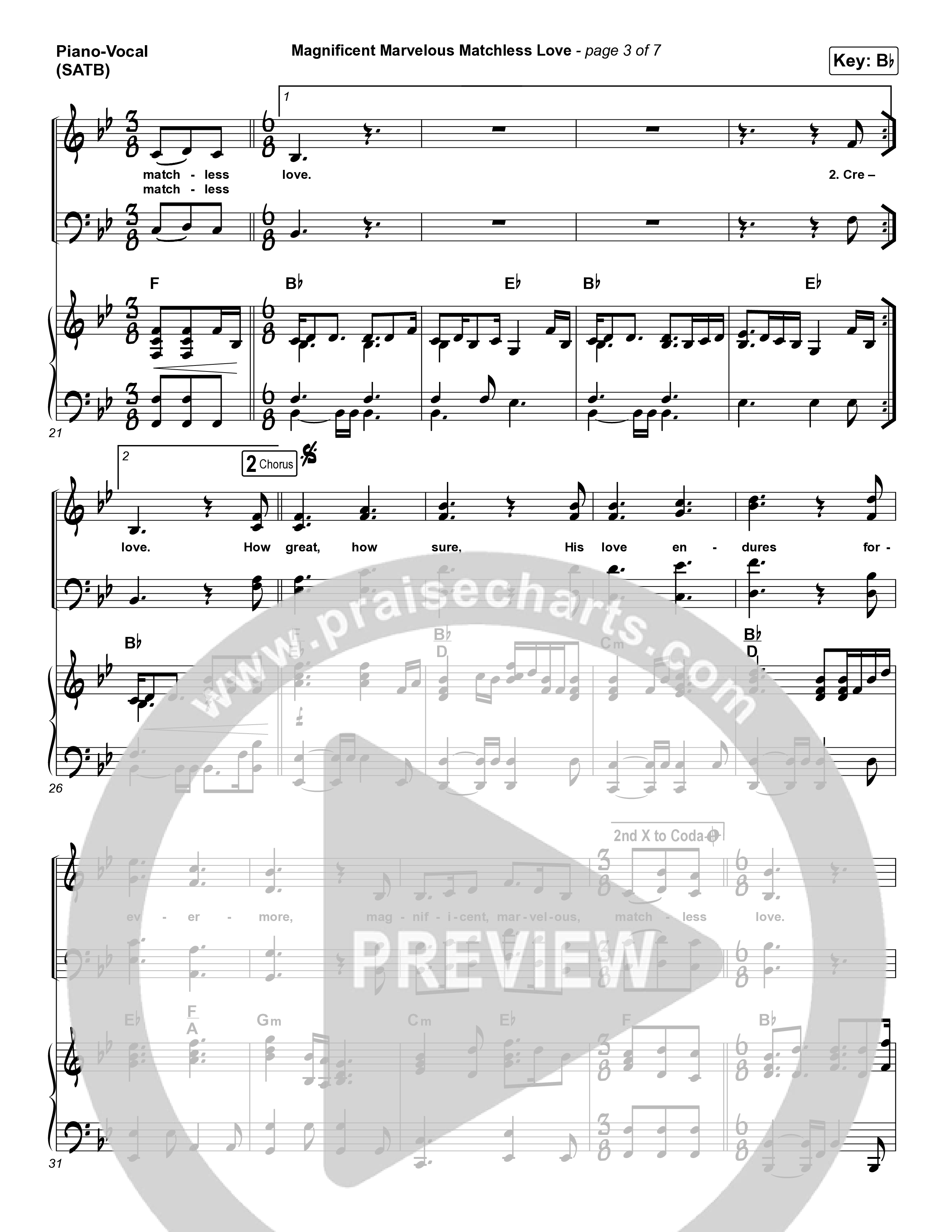 Magnificent Marvelous Matchless Love Piano/Vocal Pack (Matt Boswell / Matt Papa)