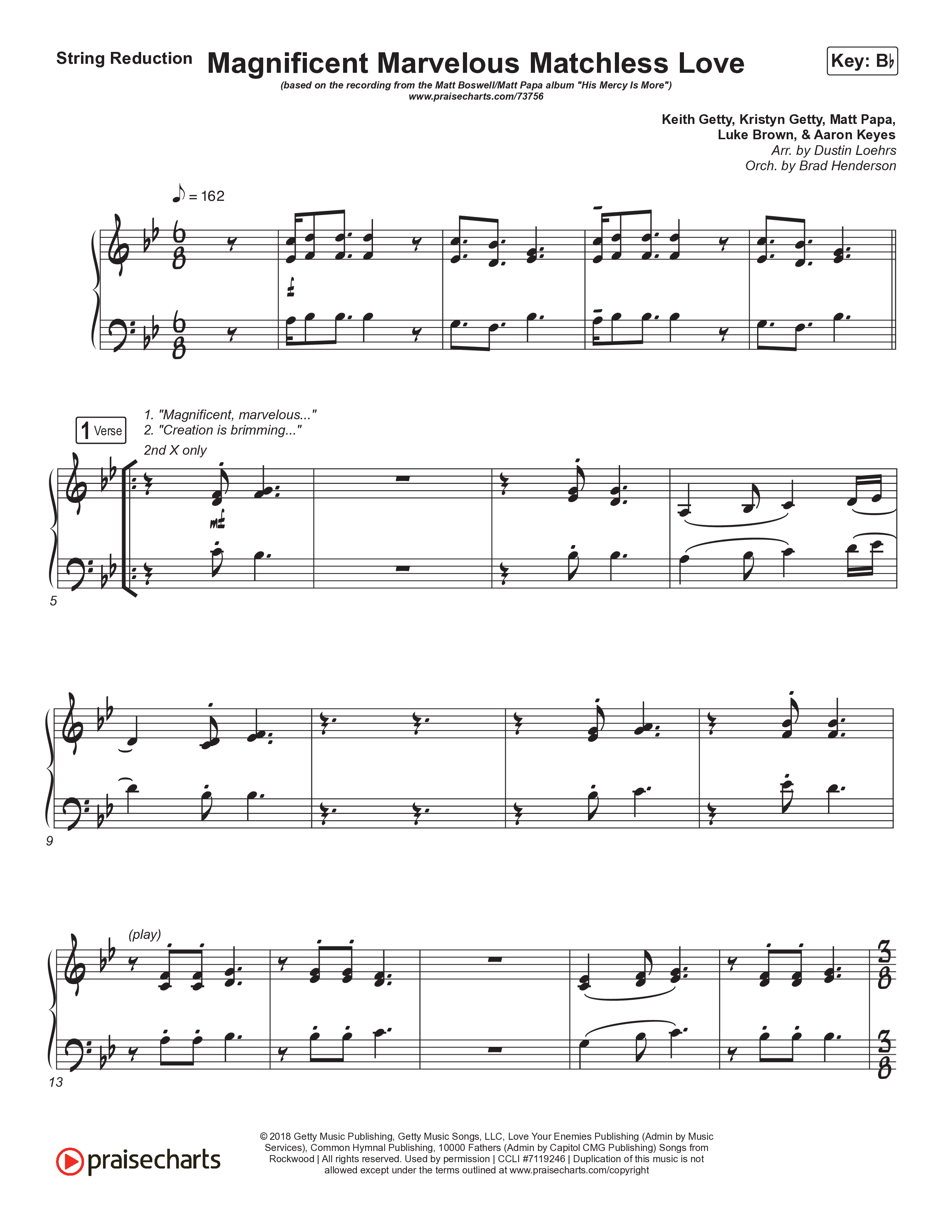 Magnificent Marvelous Matchless Love String Reduction (Matt Boswell / Matt Papa)