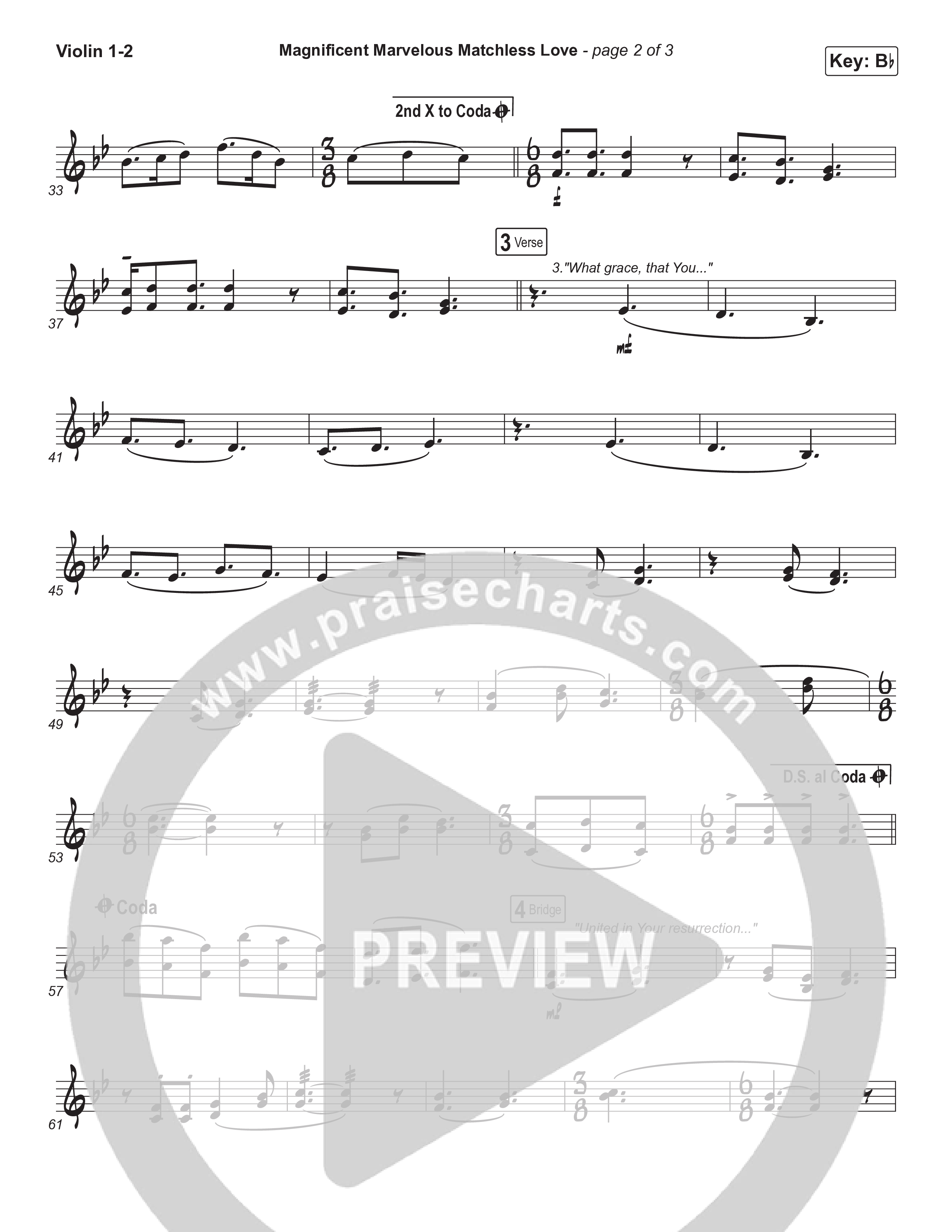 Magnificent Marvelous Matchless Love Violin 1/2 (Matt Boswell / Matt Papa)