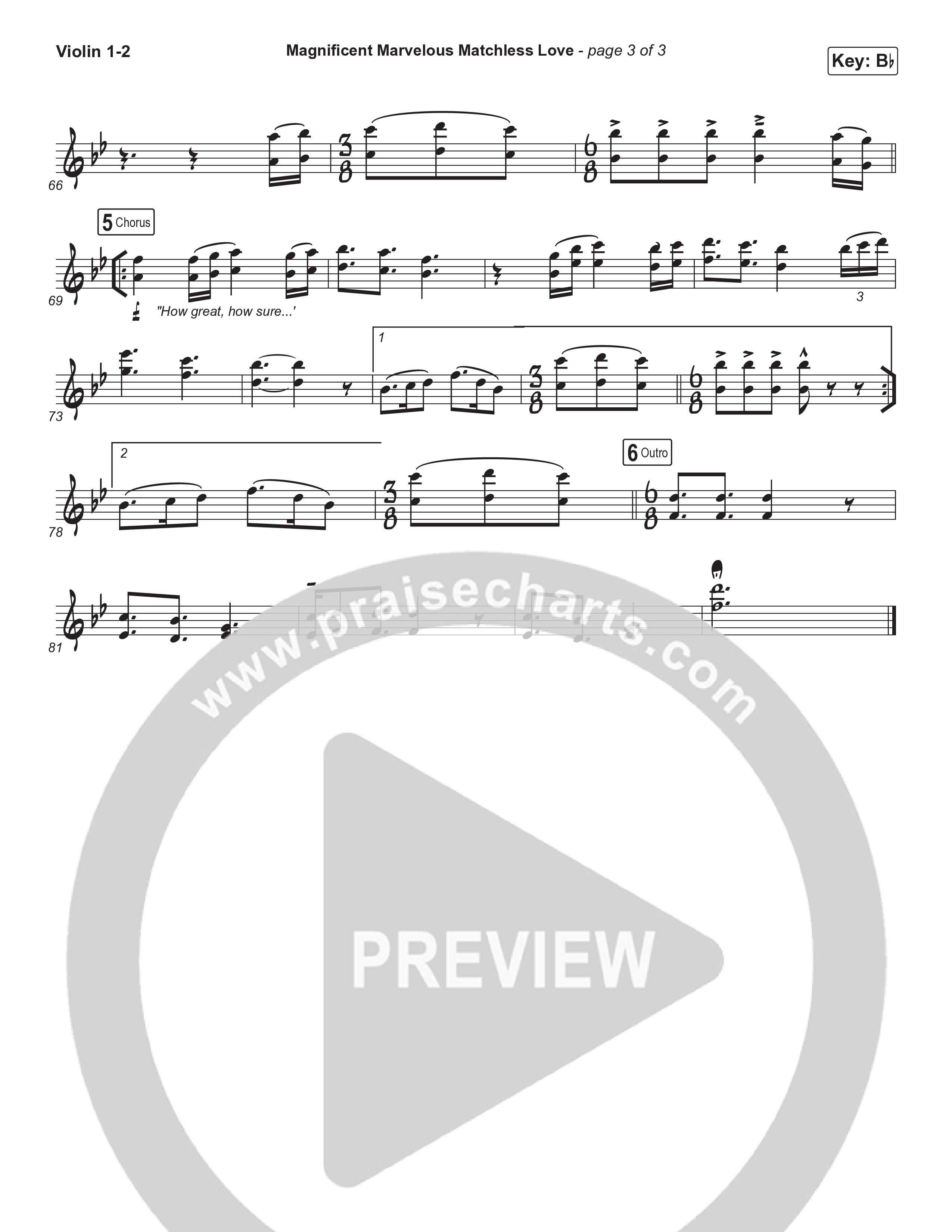 Magnificent Marvelous Matchless Love Violin 1/2 (Matt Boswell / Matt Papa)