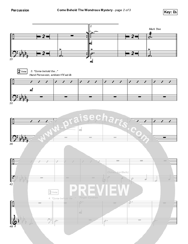 Come Behold The Wondrous Mystery Percussion (Matt Boswell / Matt Papa / Kristyn Getty)